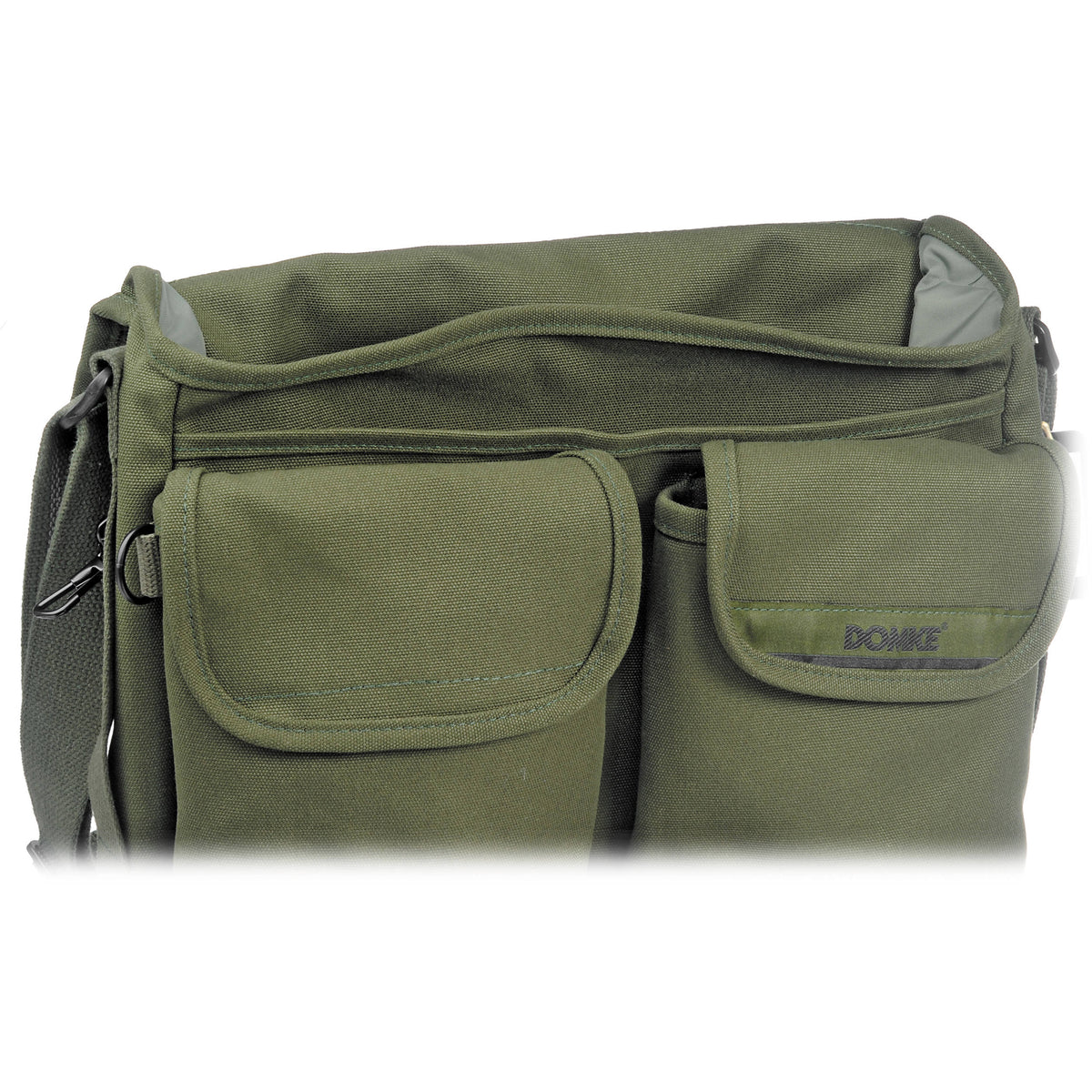 Bandolera Domke F-802 Reporter's Satchel (Verde oliva Drab) - vista lateral