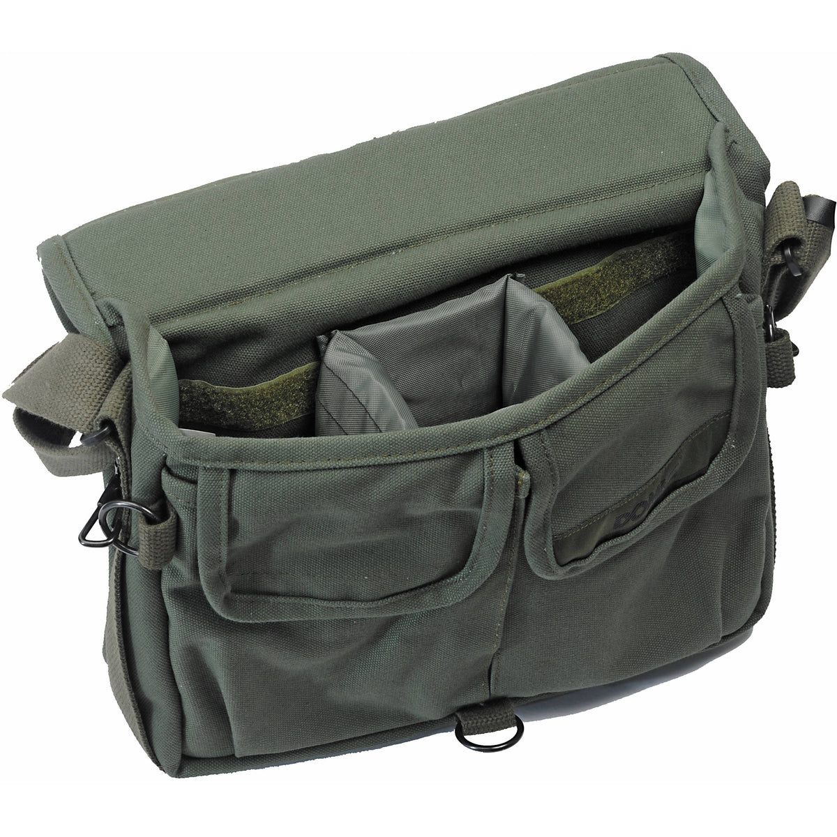 Bandolera Domke F-803 Messenger (Verde oliva Drab) - vista lateral