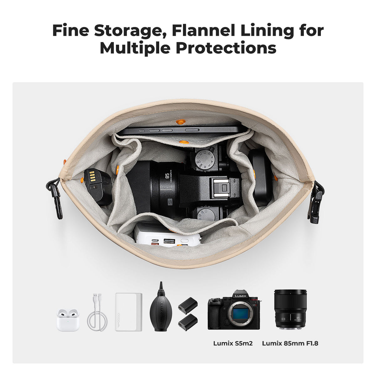 Bandolera K&F Concept Urban Wander 11 Sling (Naranja) - vista frontal