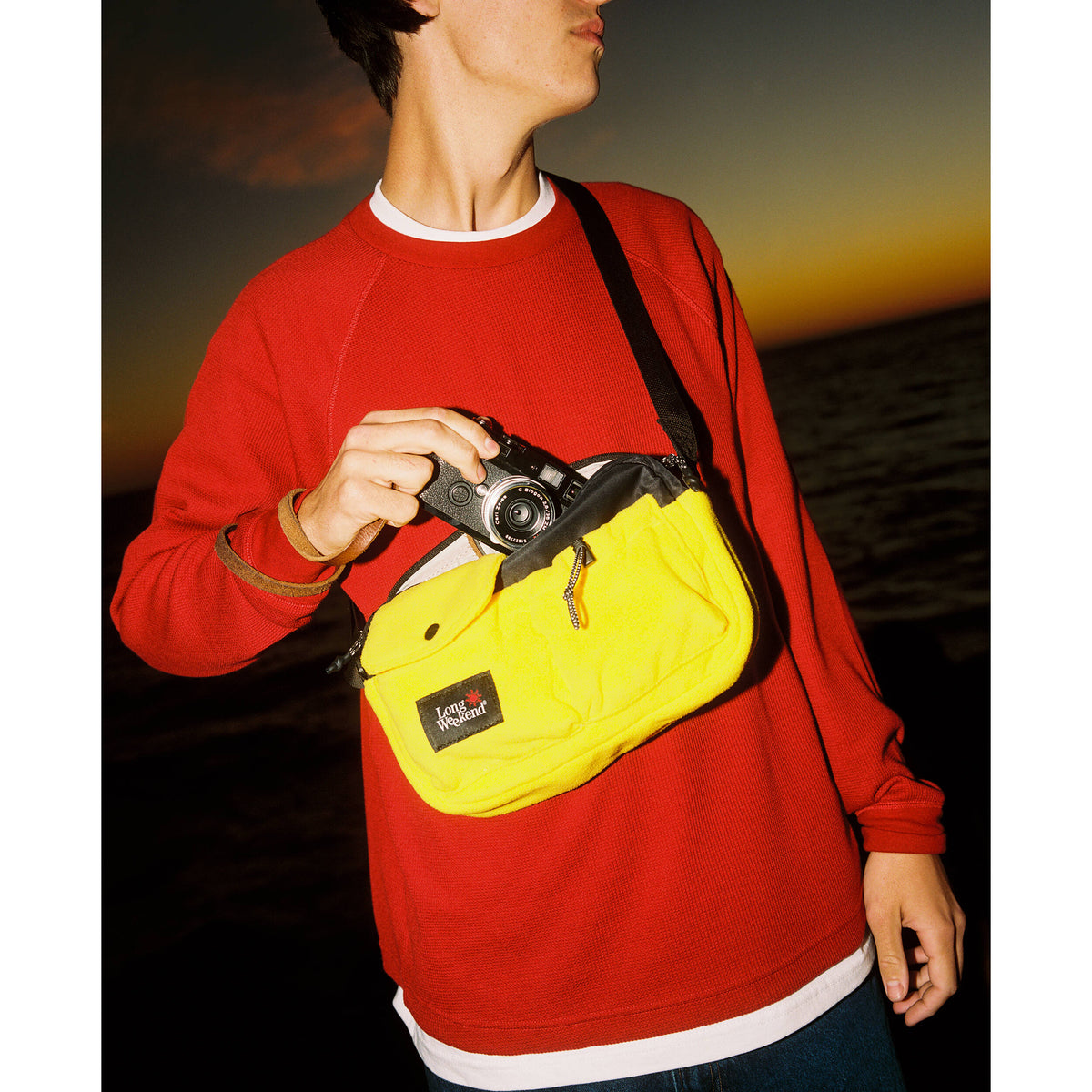 Bandolera Long Weekend Santa Fe (Amarillo Fleece, 3L) - detalle
