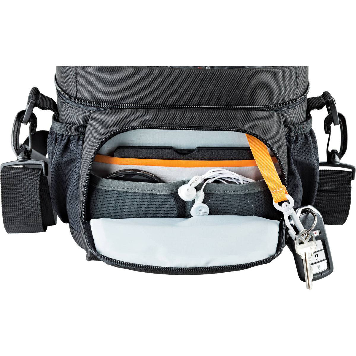 Bandolera Lowepro Nova 160 AW II (Negro) - detalle