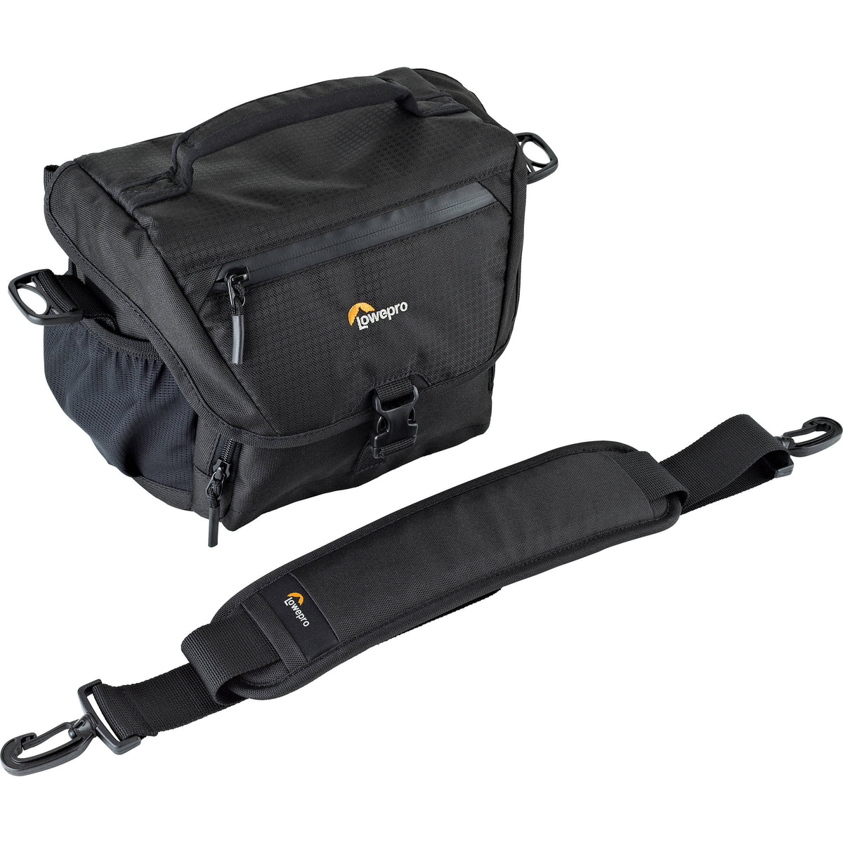 Bandolera Lowepro Nova 160 AW II (Negro) - contenido de la caja