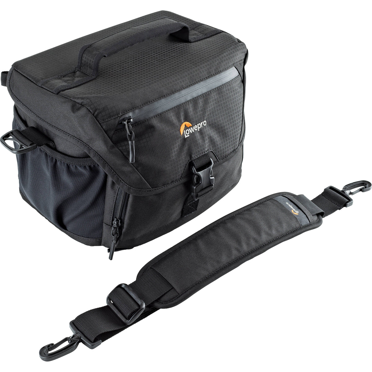 Bandolera Lowepro Nova 180 AW II (Negro) - contenido de la caja