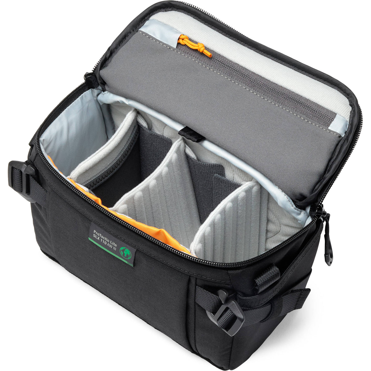 Bandolera Lowepro ProTactic Lite SLX 110 AW III Sling (Negro, 4L) - vista trasera