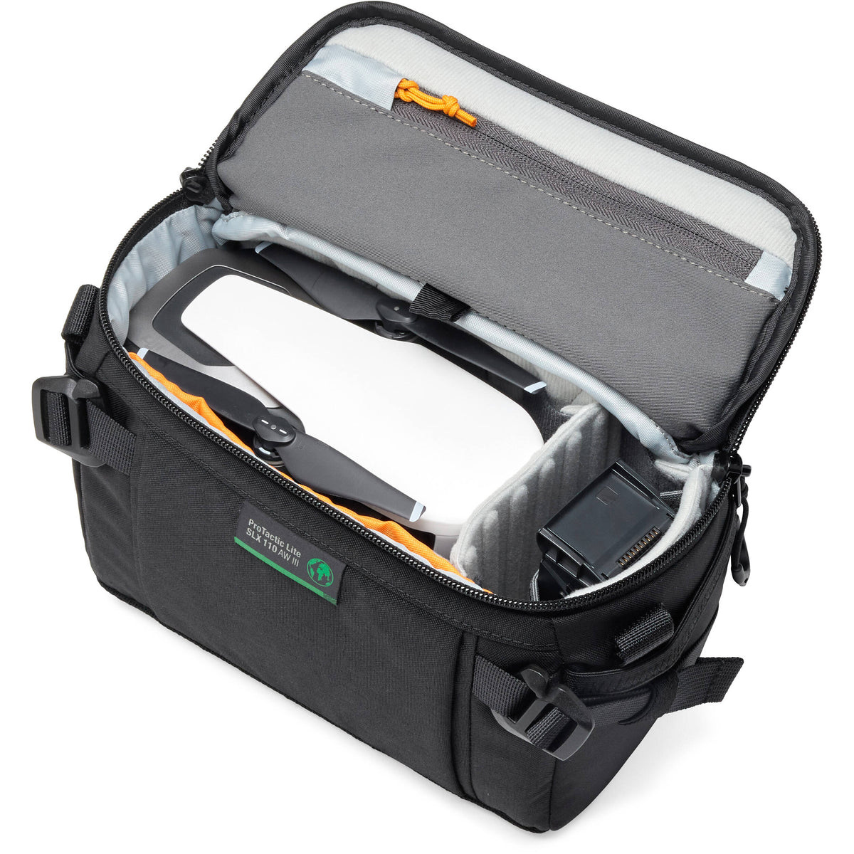 Bandolera Lowepro ProTactic Lite SLX 110 AW III Sling (Negro, 4L) - vista lateral