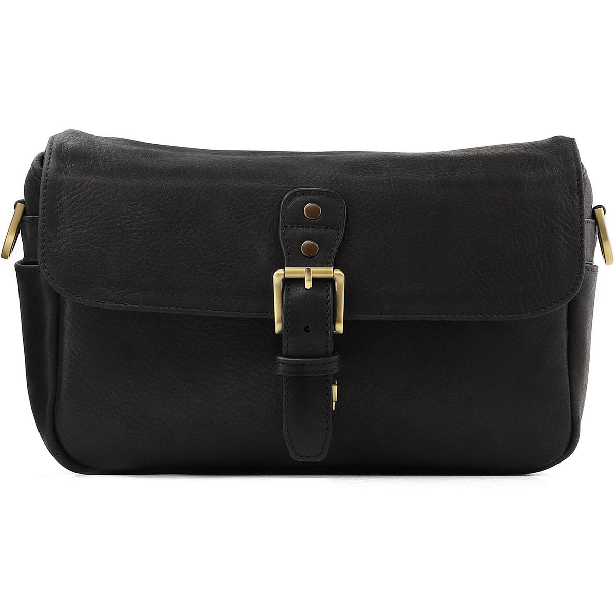 Bandolera MegaGear Leather Messenger (Negro) - vista trasera