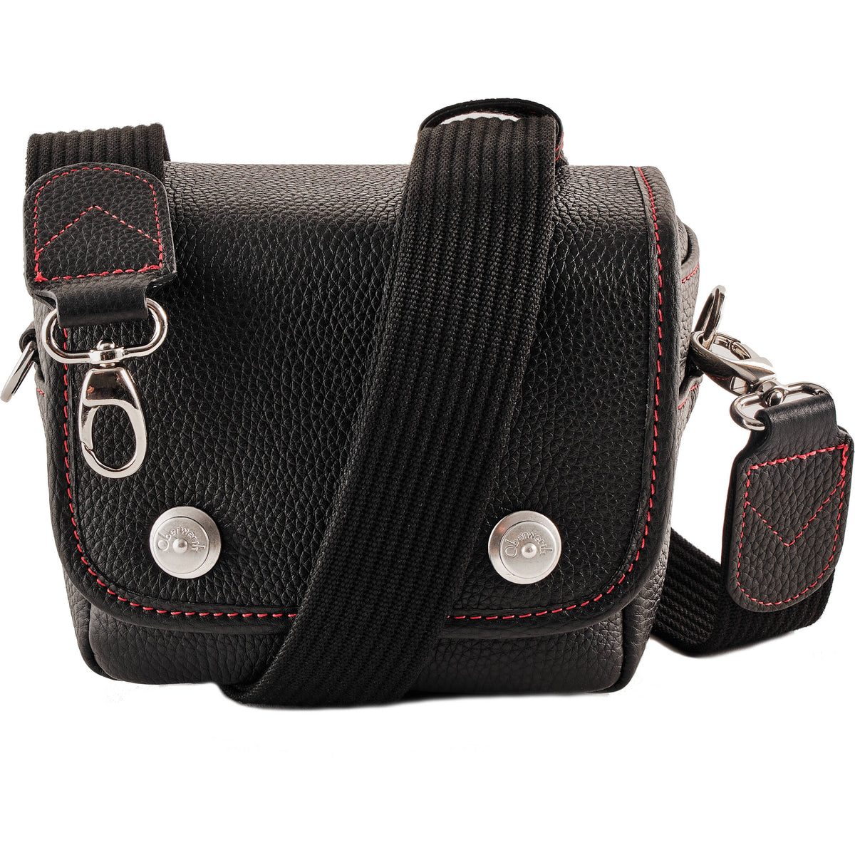 Bandolera Oberwerth Charlie 2 (Negro/forro Rojo y Stitching) - vista principal