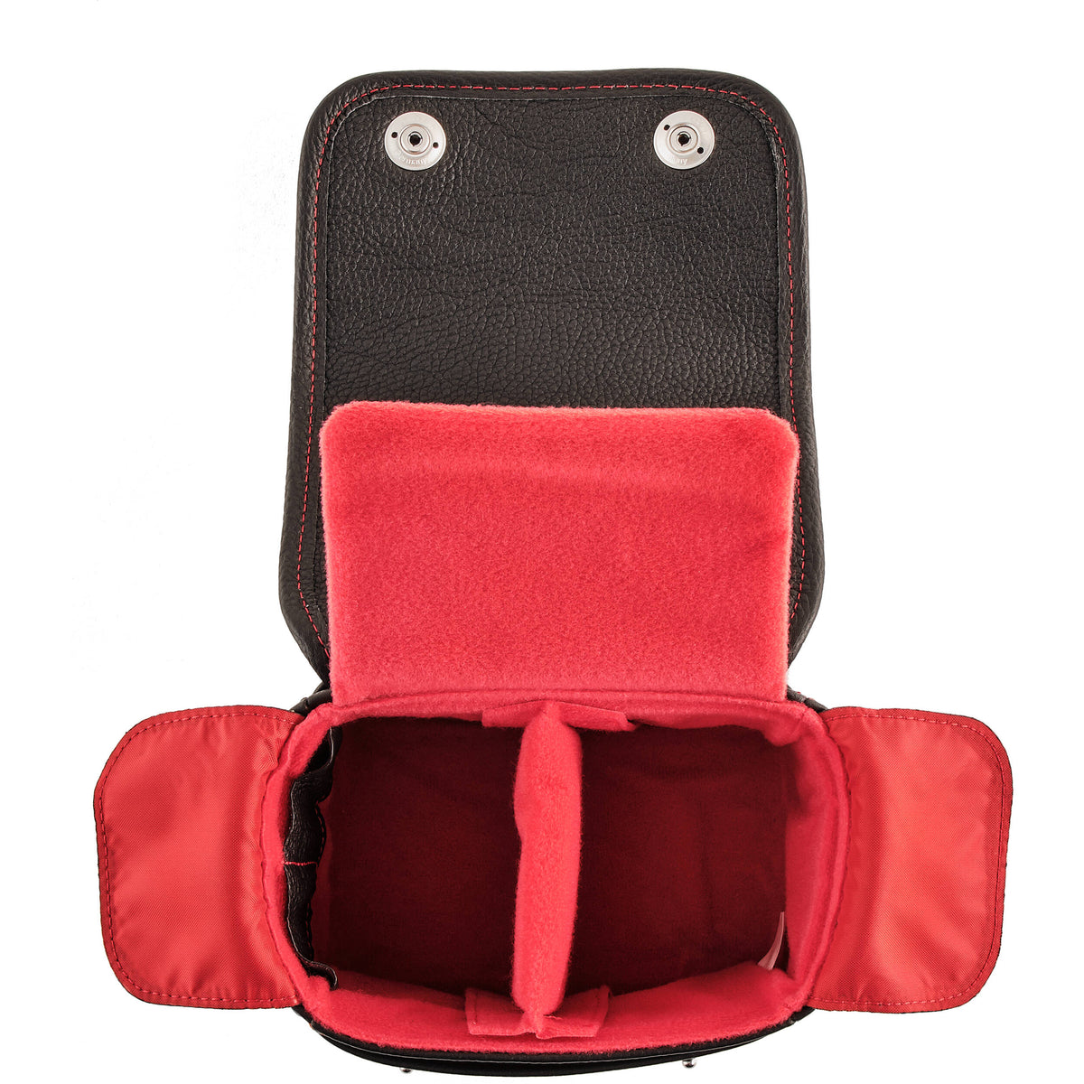 Bandolera Oberwerth Charlie 2 (Negro/forro Rojo y Stitching) - vista frontal