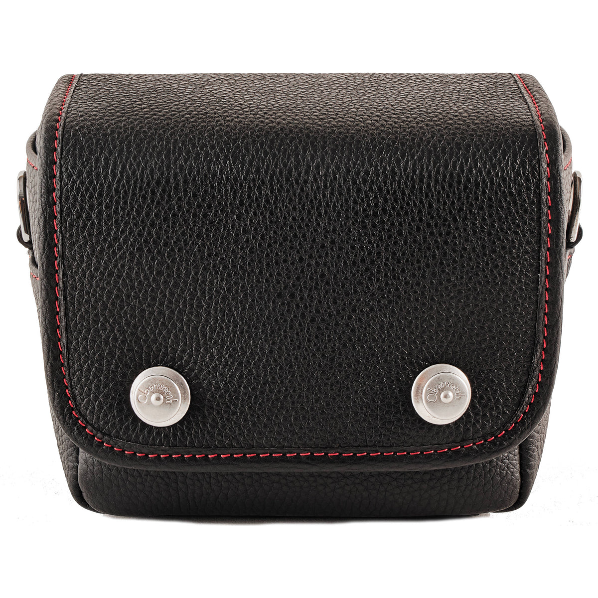 Bandolera Oberwerth Charlie 2 (Negro/forro Rojo y Stitching) - vista lateral