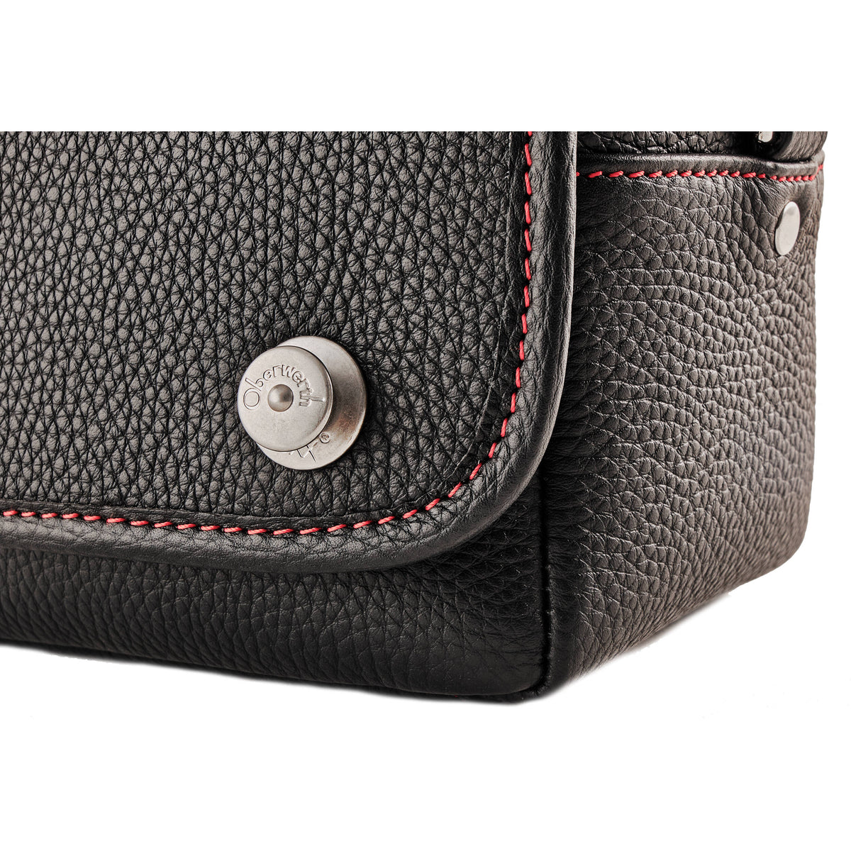 Bandolera Oberwerth Charlie 2 (Negro/forro Rojo y Stitching) - contenido de la caja