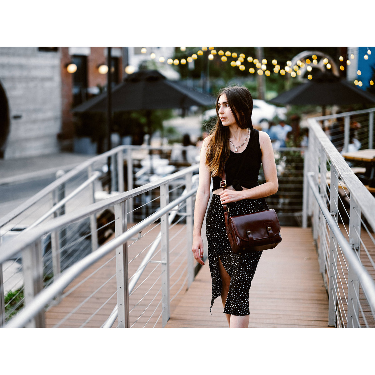 Bandolera Oberwerth Freiburg Vintage Leather (Rusty Brown) - en uso