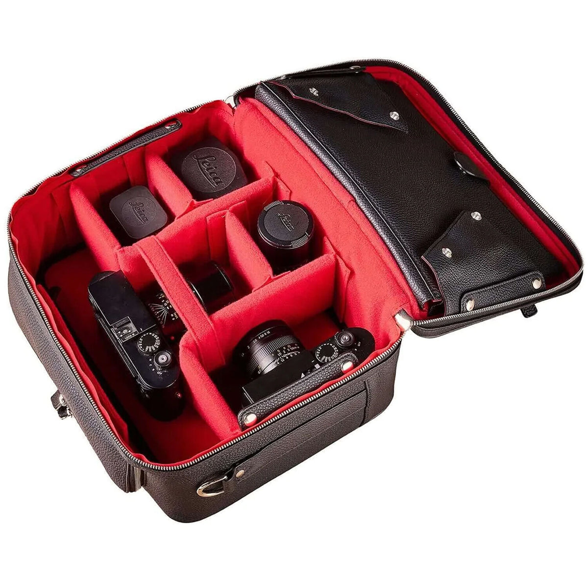 Bandolera Oberwerth LHSA Leo M Voyager (Negro/forro Rojo) - vista trasera