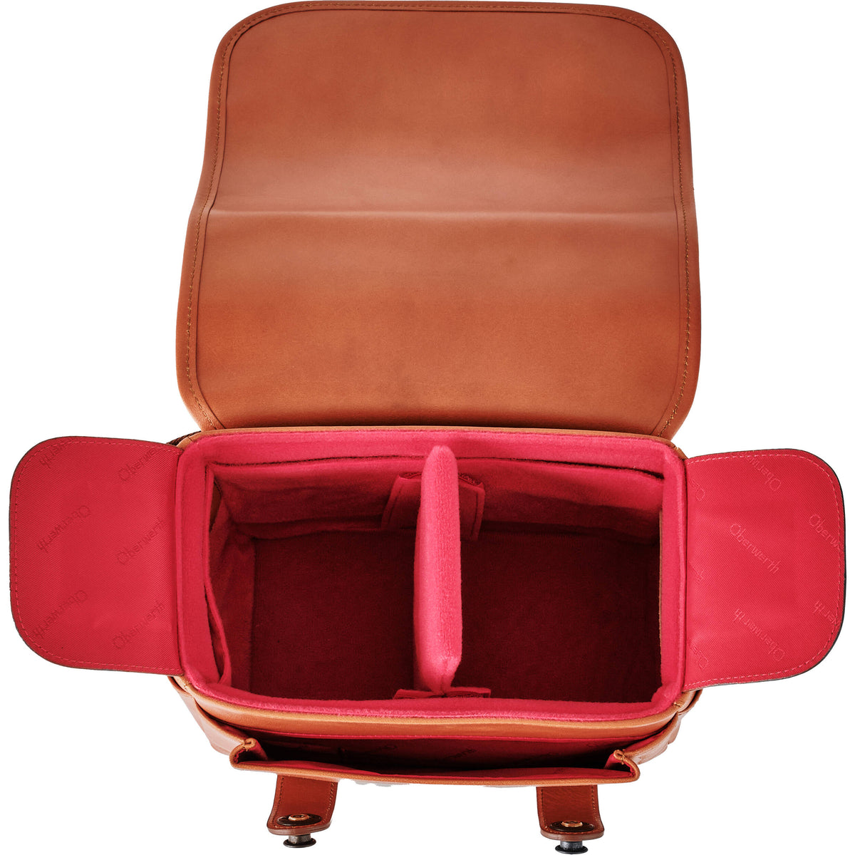 Bandolera Oberwerth Louis para Leica M11 (Cognac) - vista frontal