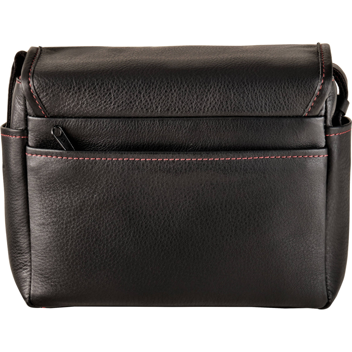 Bandolera Oberwerth Louis para Leica M11 (Negro con Rojo Stitching) - vista frontal