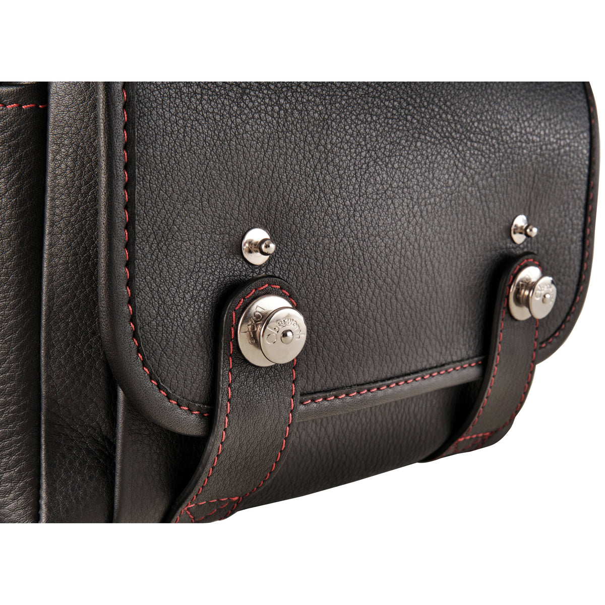 Bandolera Oberwerth Louis para Leica M11 (Negro con Rojo Stitching) - puertos y conexiones