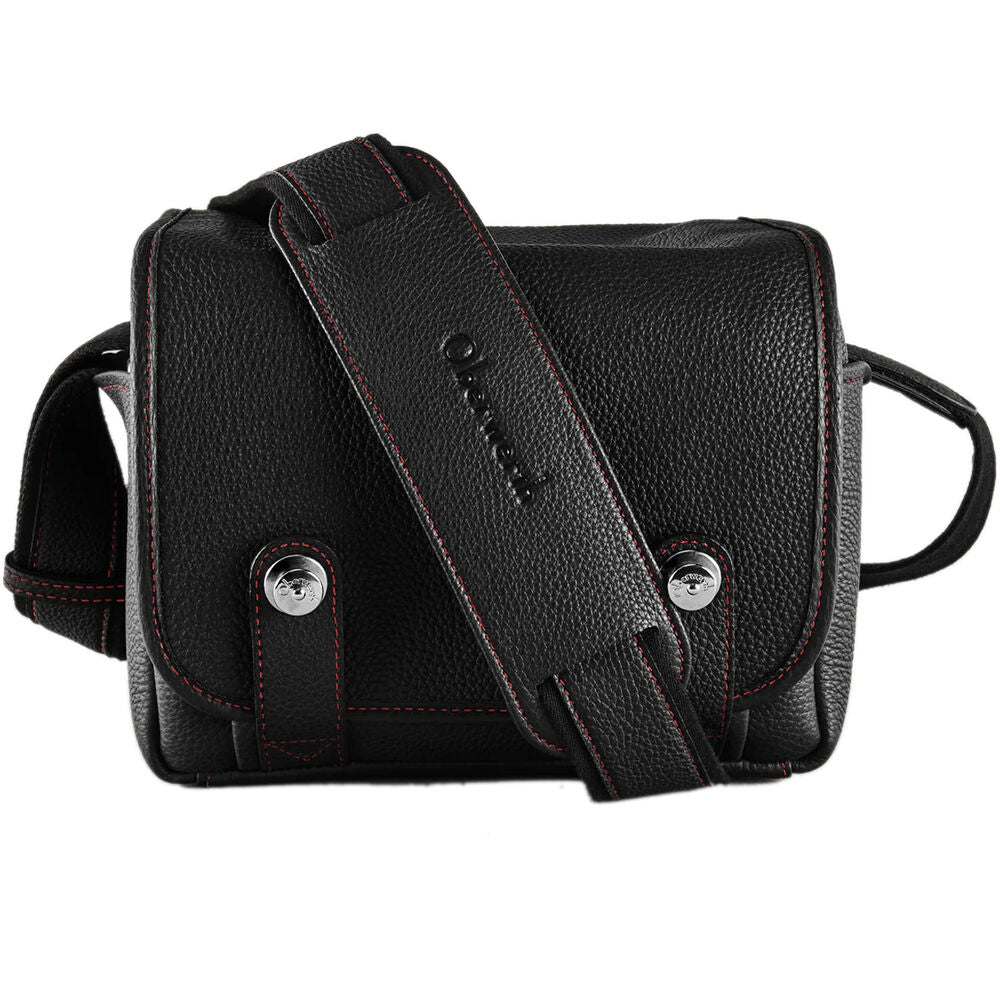 Bandolera Oberwerth Louis VFlex para Leica M11 (Negro con Rojo Stitching) - vista principal