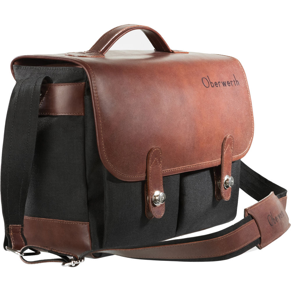Bandolera Oberwerth Munchen Grande (Negro/Dark Brown) - vista trasera