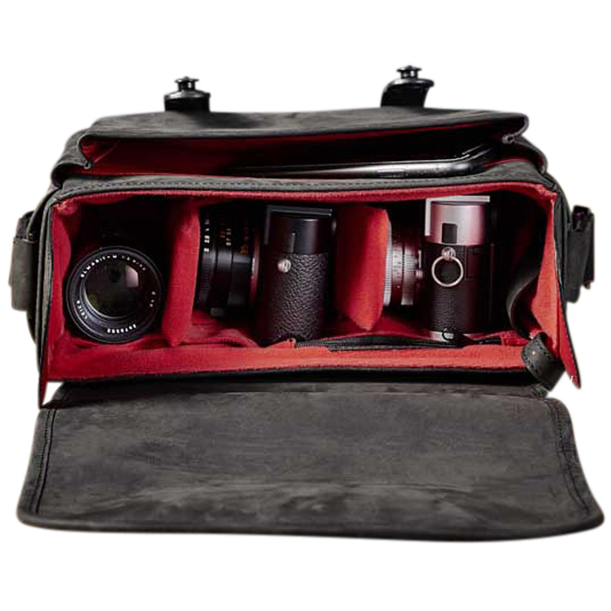 Bandolera Oberwerth The M- Leather Photo (Negro/Rojo) - vista trasera
