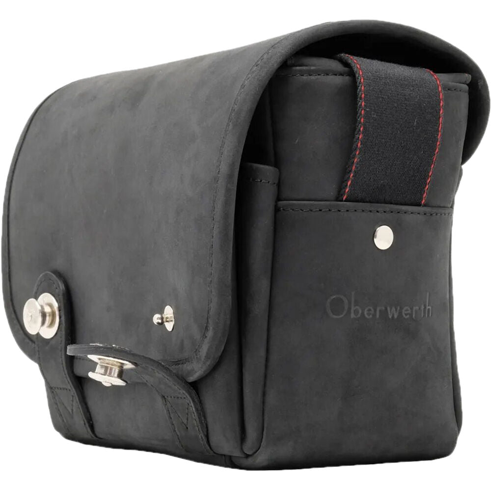 Bandolera Oberwerth The Q para Q1, Q2, or Q3 (Negro / Interior Rojo) - vista frontal