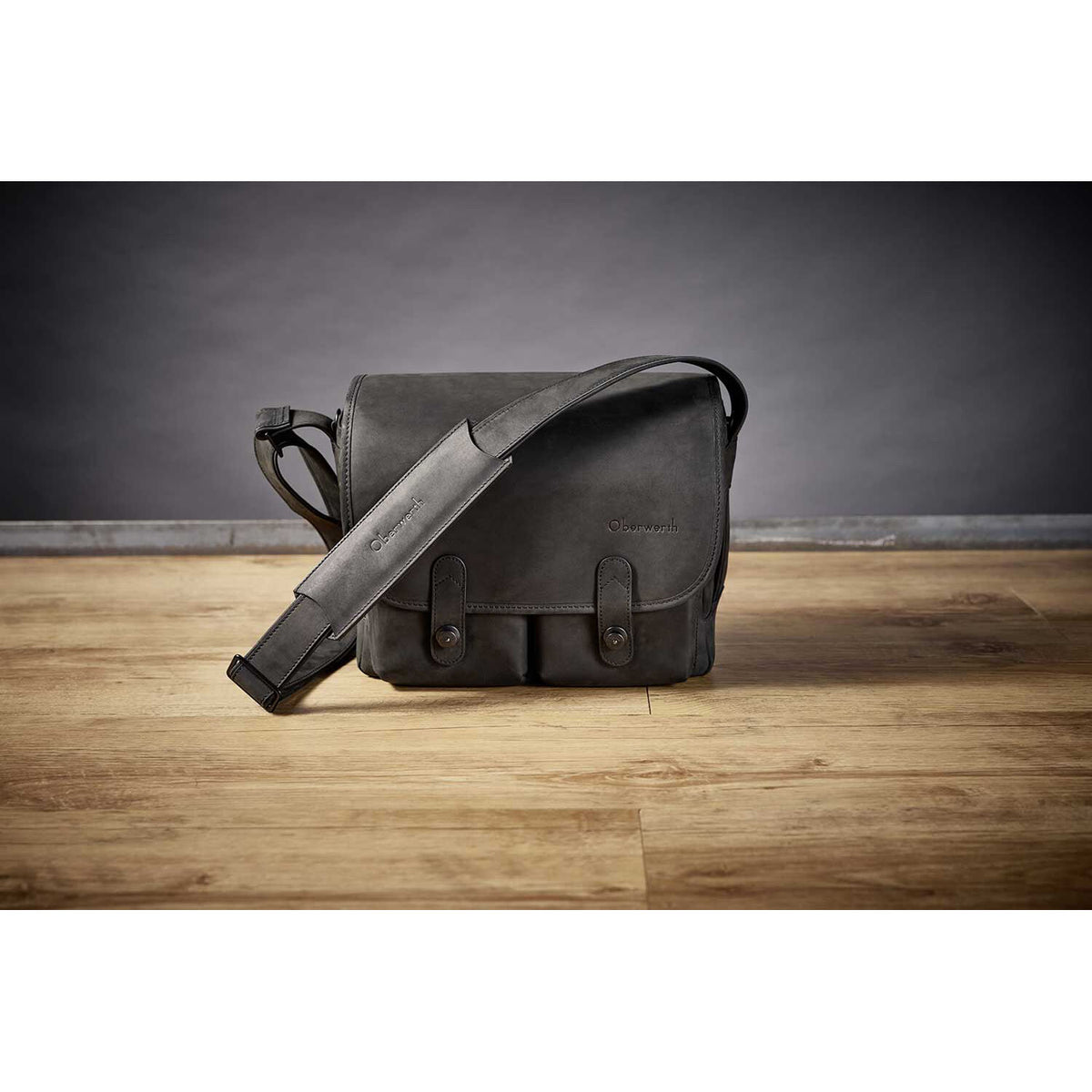 Bandolera Oberwerth The SL Mediano Leather Photo (Negro/Rojo) - detalle