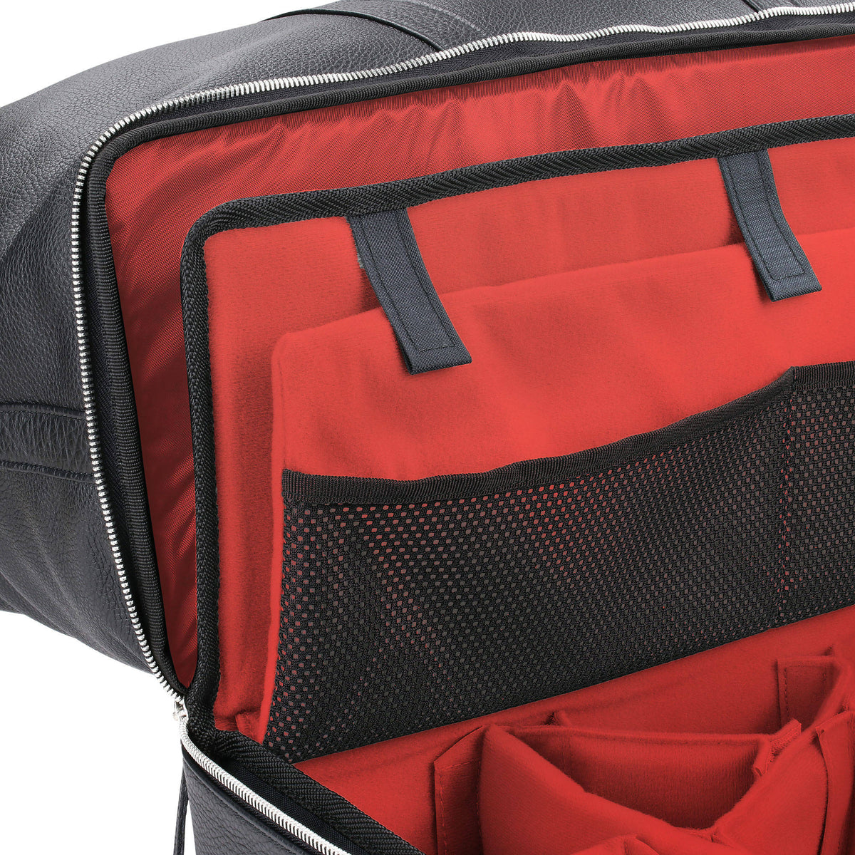 Bandolera Oberwerth Weekender Nelson L (Negro con "L" Rojo inserto) - puertos y conexiones