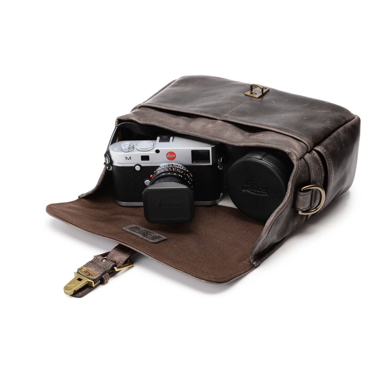 Bandolera ONA Bowery II (Dark Truffle Leather) - vista trasera