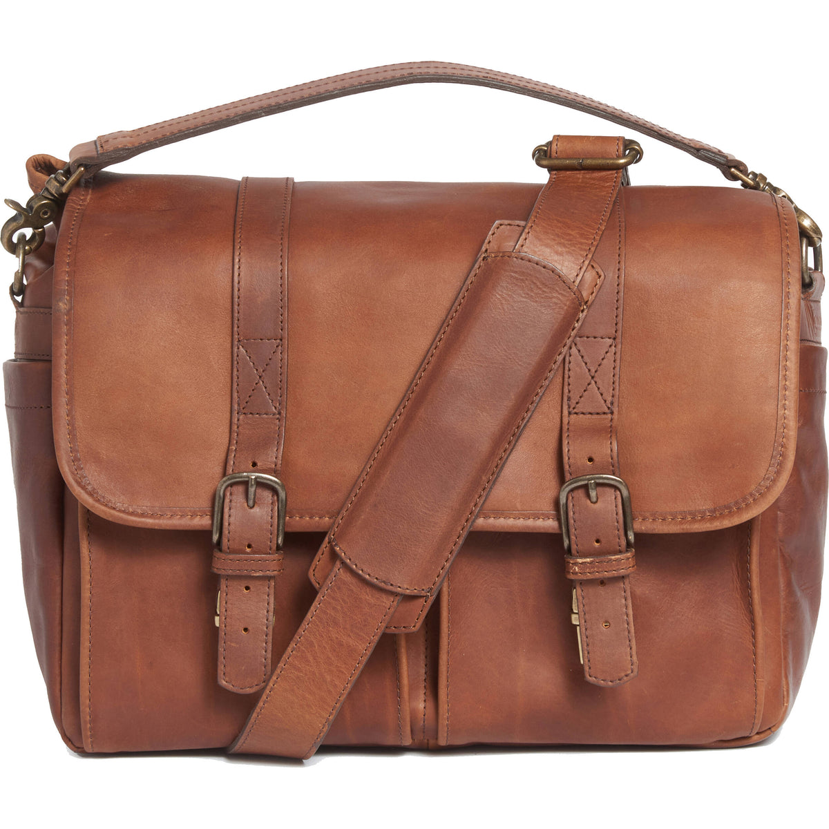 Bandolera ONA Brixton /Laptop Messenger (Antique Cognac Leather) - vista principal