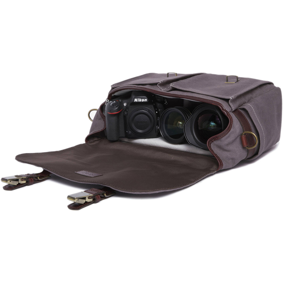 Bandolera ONA Brixton /Laptop Messenger (Antique Cognac Leather) - contenido de la caja
