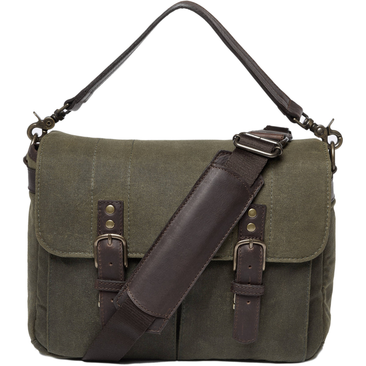 Bandolera ONA Prince Street Messenger (Verde oliva) - vista principal