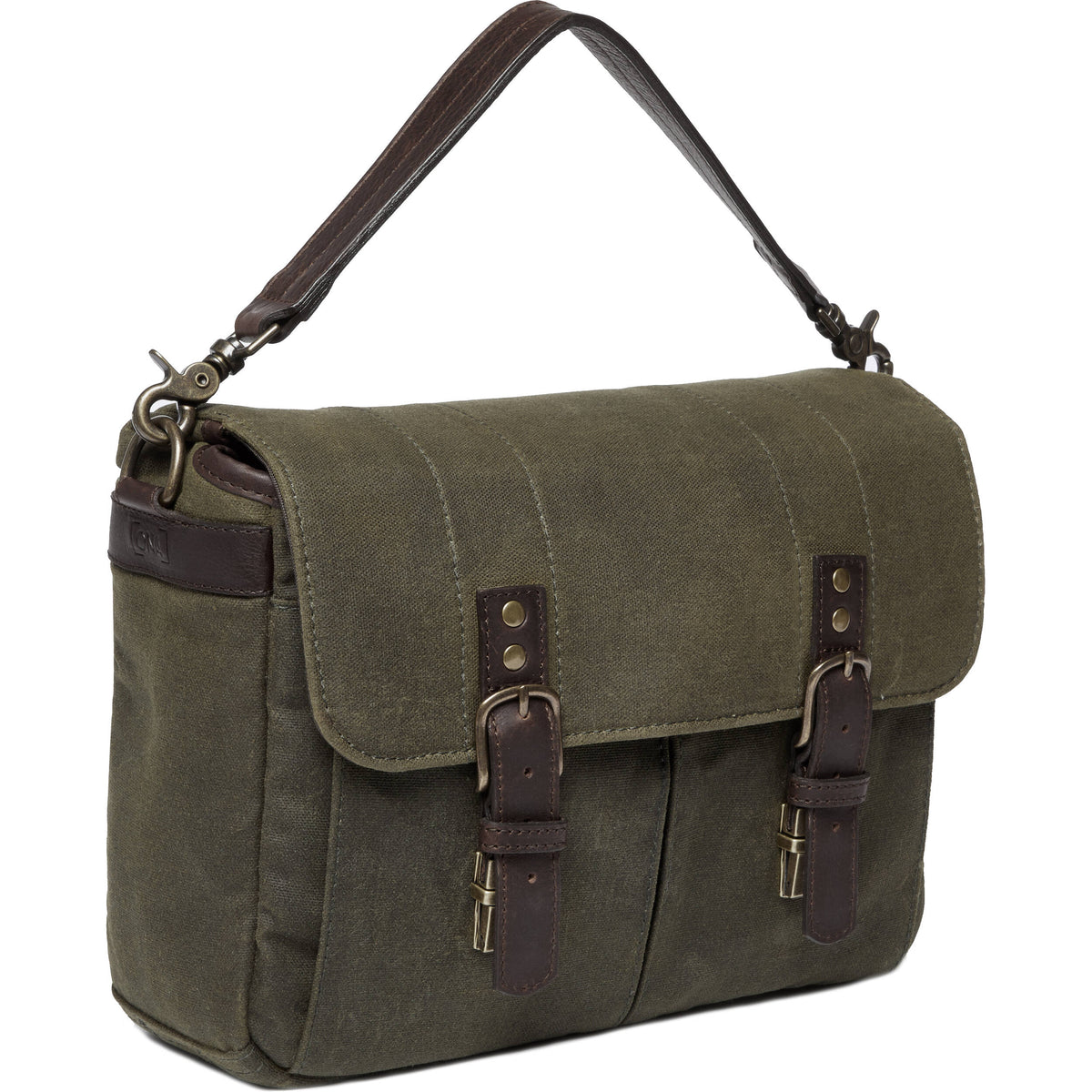 Bandolera ONA Prince Street Messenger (Verde oliva) - vista frontal