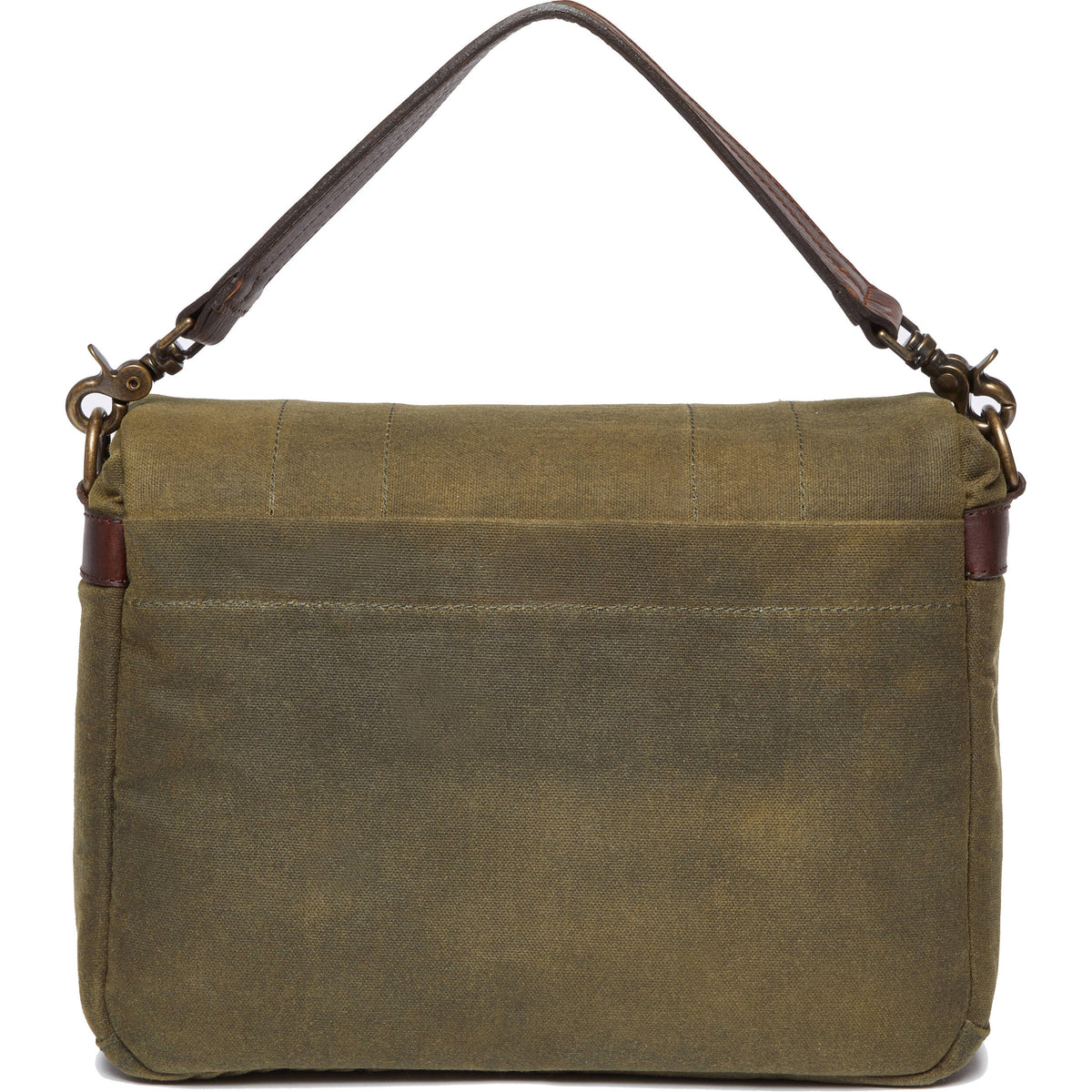 Bandolera ONA Prince Street Messenger (Verde oliva) - vista lateral