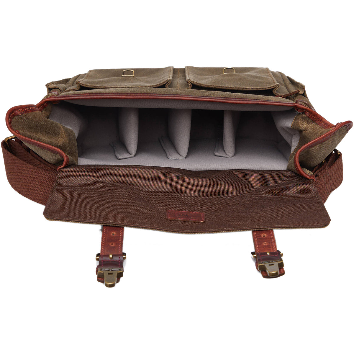 Bandolera ONA The Astoria Messenger (Field Beige) - vista lateral