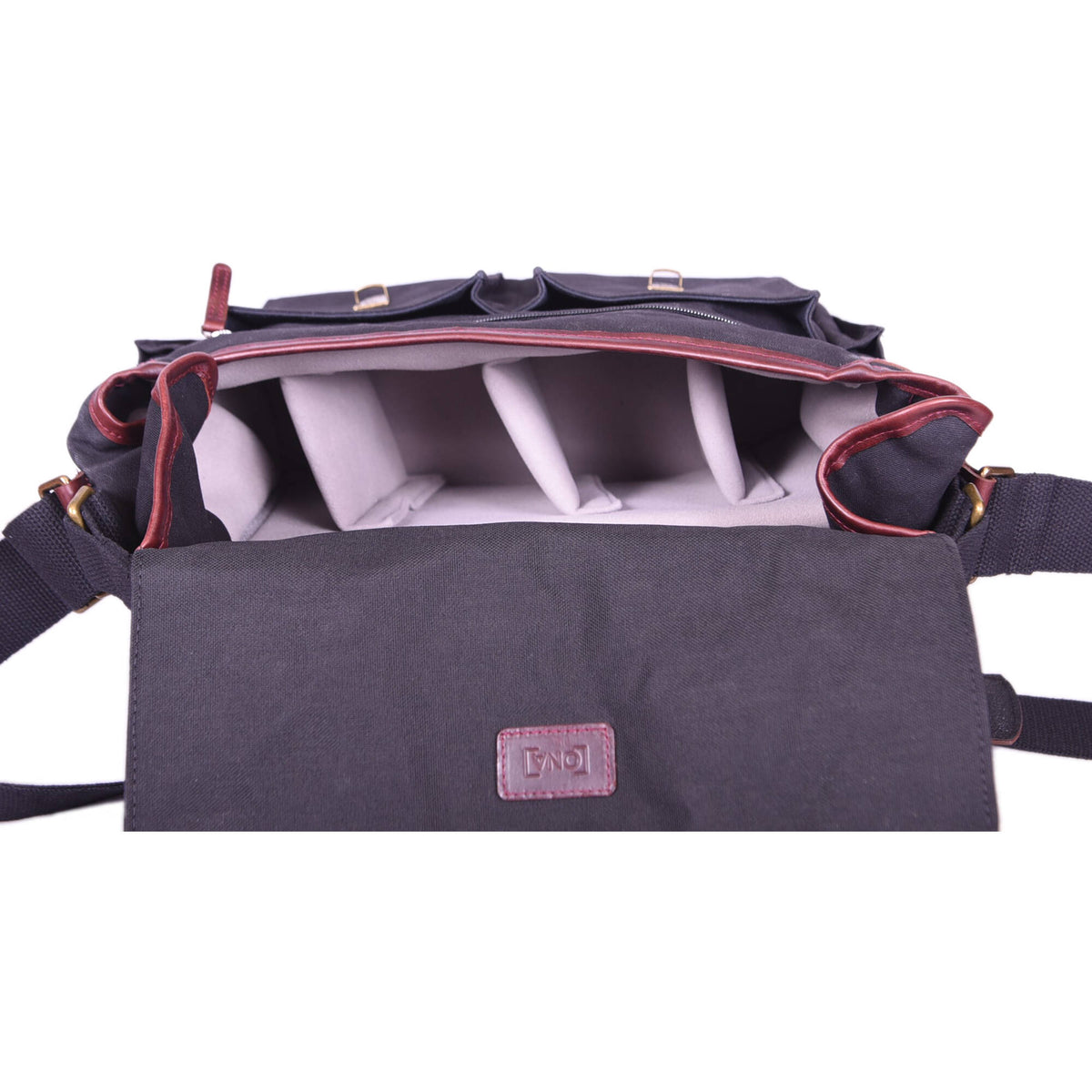 Bandolera ONA The Astoria Messenger (Negro) - vista trasera