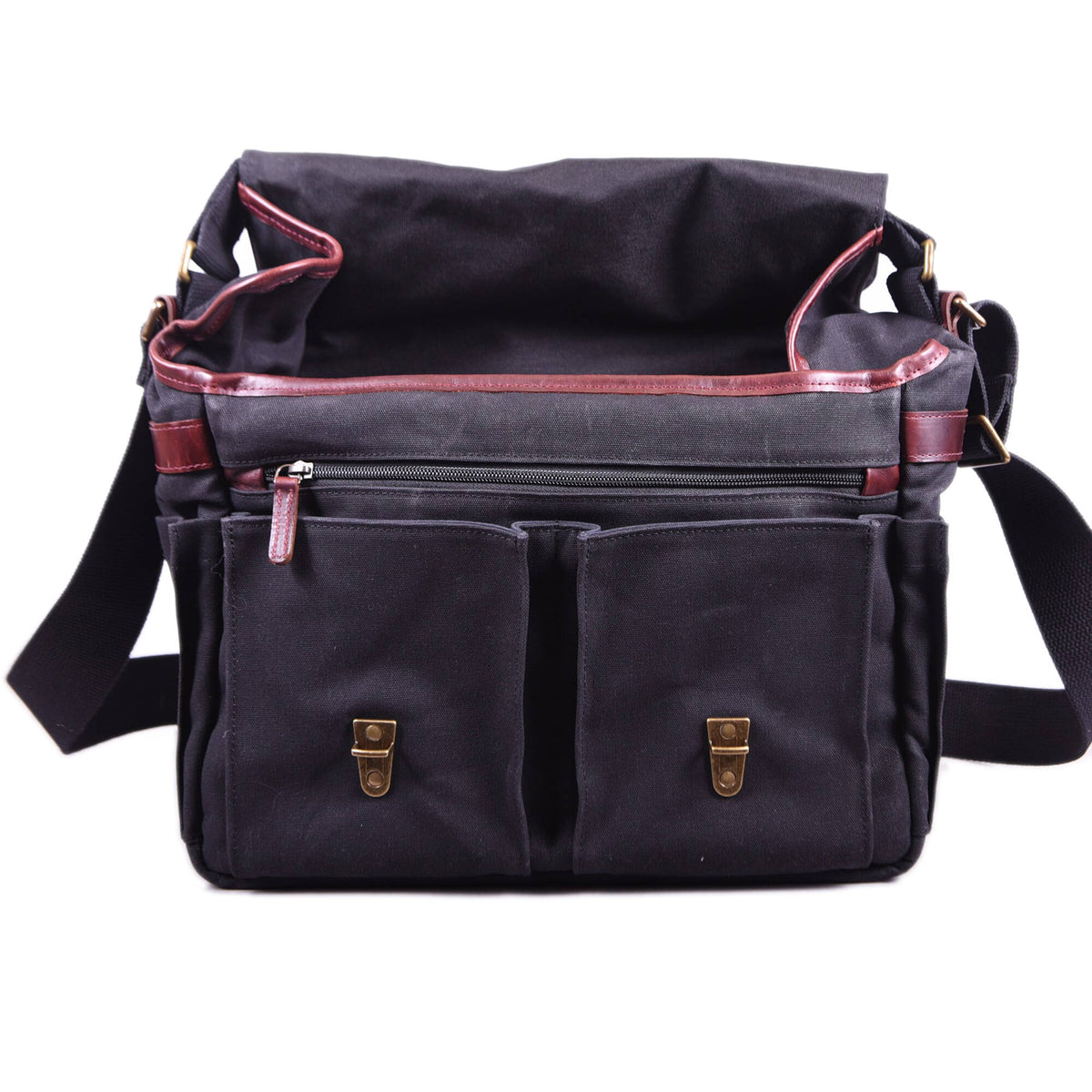 Bandolera ONA The Astoria Messenger (Negro) - vista lateral