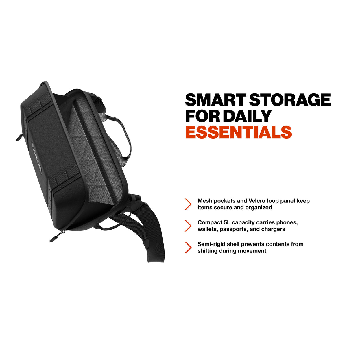 Bandolera Pelican AEGIS Protective Crossbody (Charcoal) - en uso