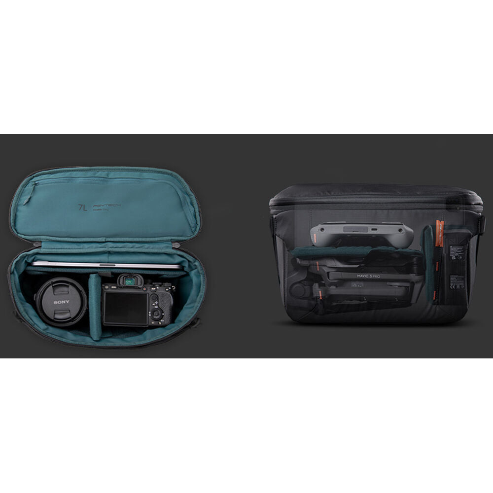 Bandolera PGYTECH OneMo Sling (Space Negro, 11L) - contenido de la caja