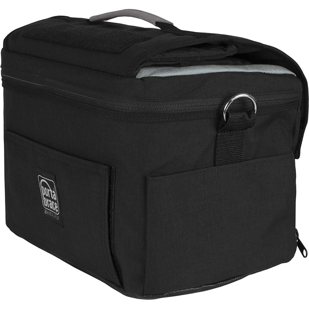 Bandolera PortaBrace Messenger-Style para Sony a7R (Negro) - en uso