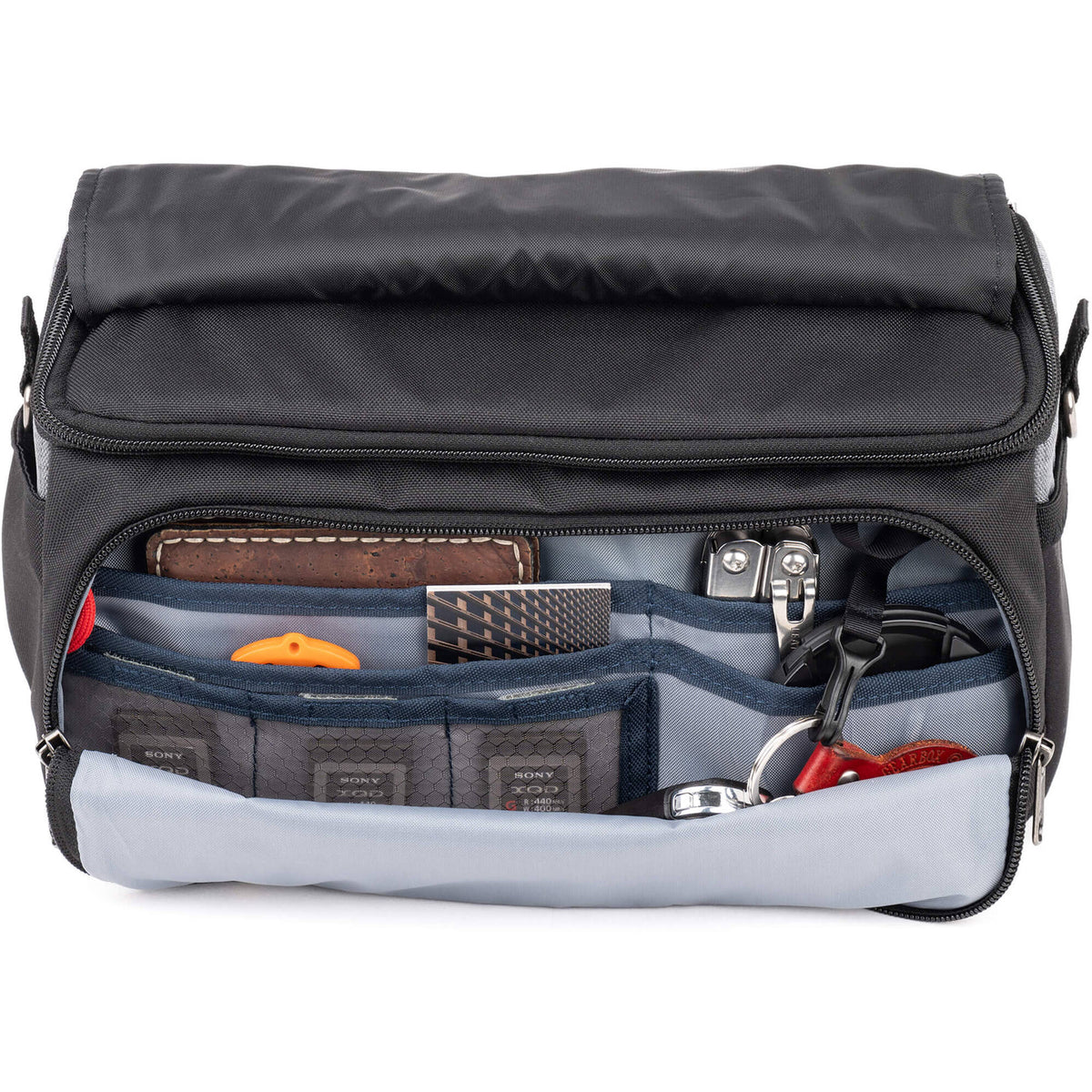 Bandolera Think Tank Photo Mover 25 (Marine Azul) - contenido de la caja