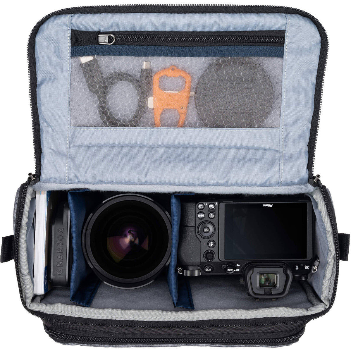 Bandolera Think Tank Photo Mover 30 (Campfire Naranja) - puertos y conexiones