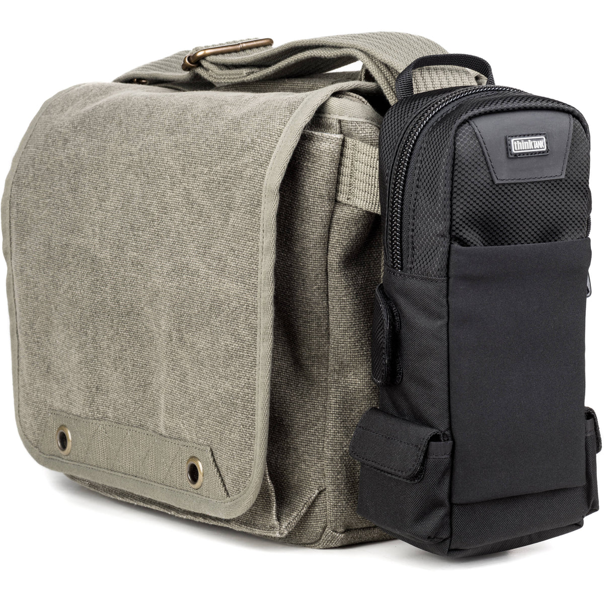 Bandolera Think Tank Photo Retrospective 10 V2.0 (Pinestone) - contenido de la caja