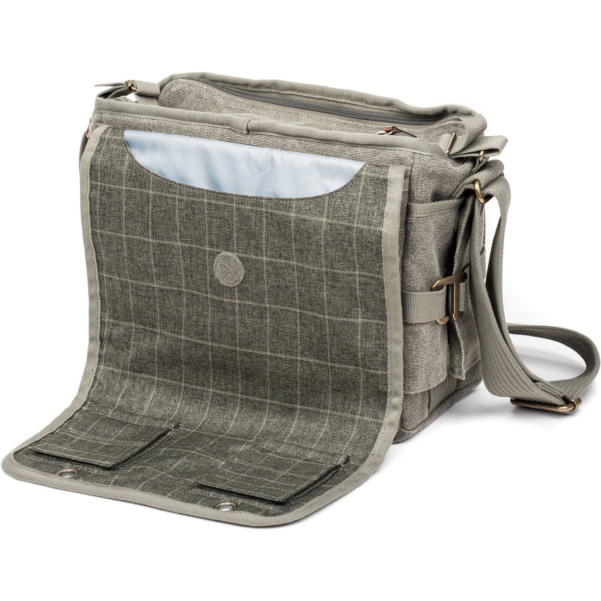 Bandolera Think Tank Photo Retrospective 10 V2.0 (Pinestone) - en uso
