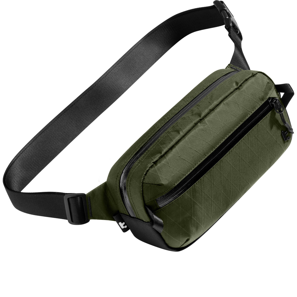 Bandolera tomtoc Aviator-T35 Chest (Verde, 2.5L) - en uso
