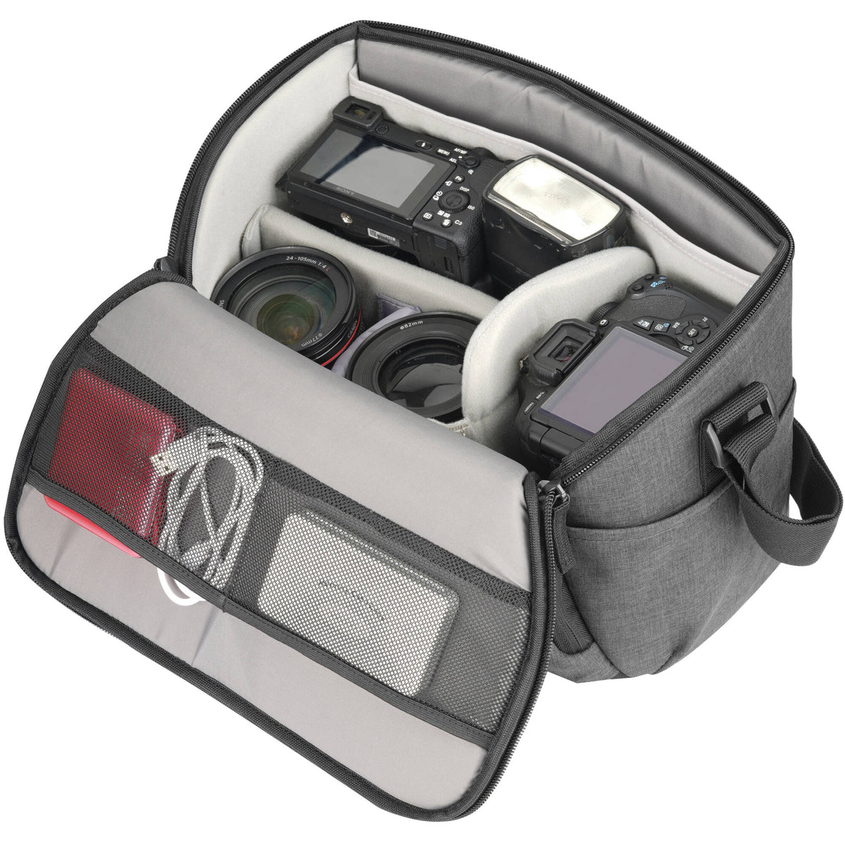 Bandolera Vanguard Vesta Aspire 30 (Gris, 10.7L) - vista lateral