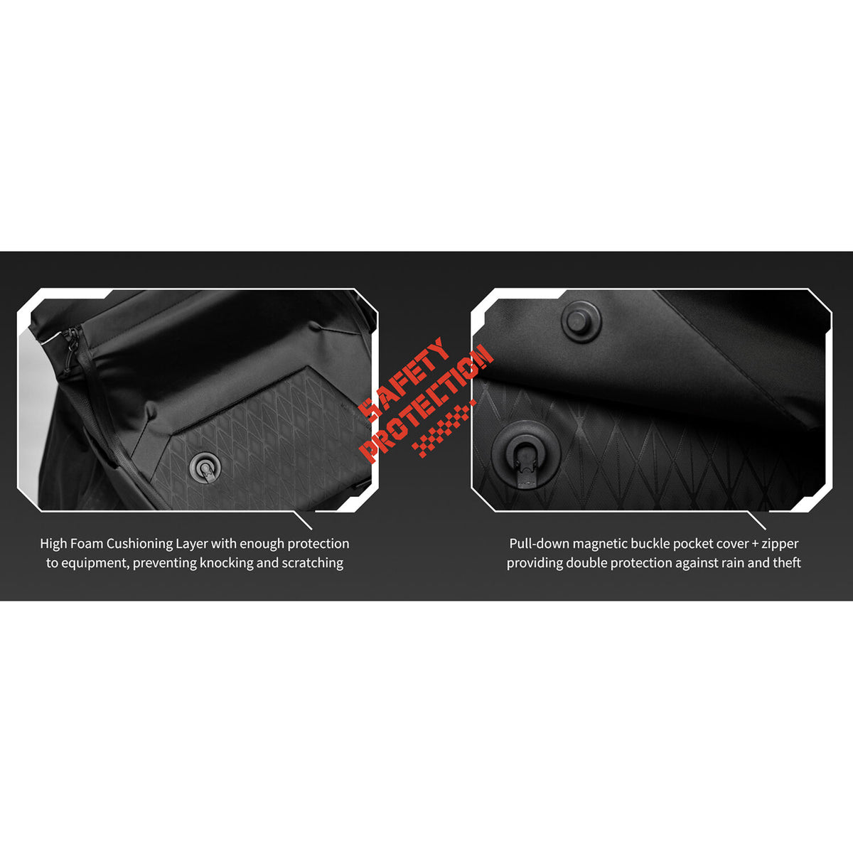Bandolera VSGO Negro Snipe Messenger (6L) - en uso