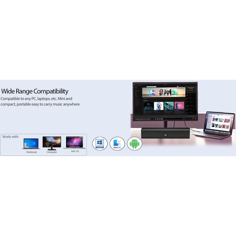 Barra de sonido Adesso Xtream S5 USB-Powered Desktop Computer Sound Bar Speaker - vista 7