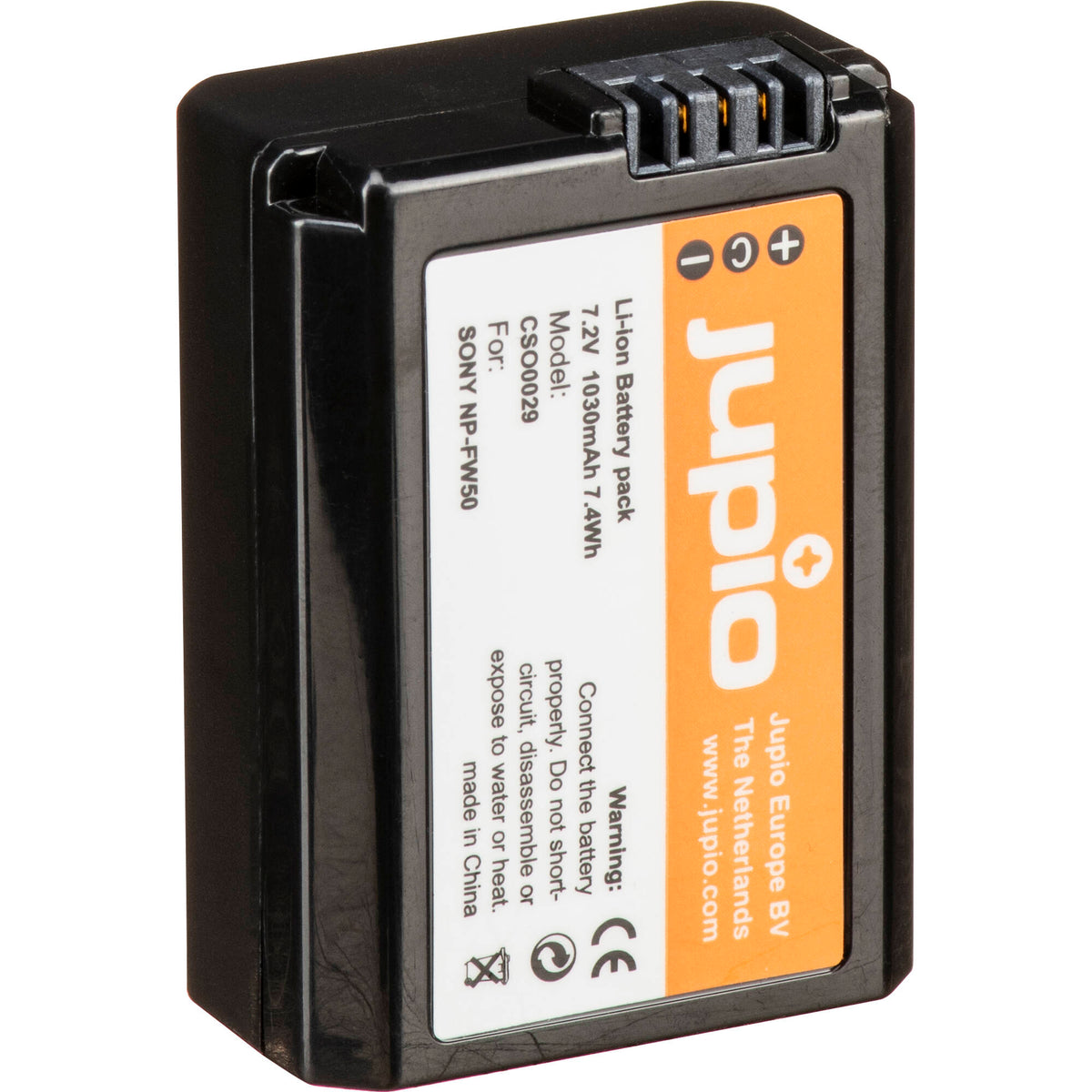 Batería Jupio NP-FW50 (7.4V, 1030mAh) - vista frontal