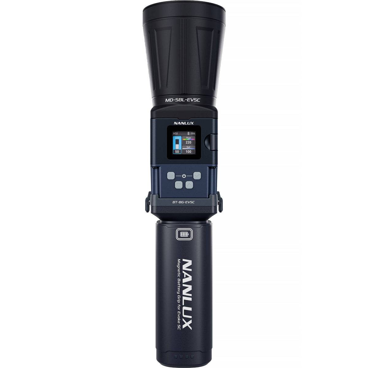 Batería Nanlux Magnetic de empuñadura para Evoke 5C - detalle