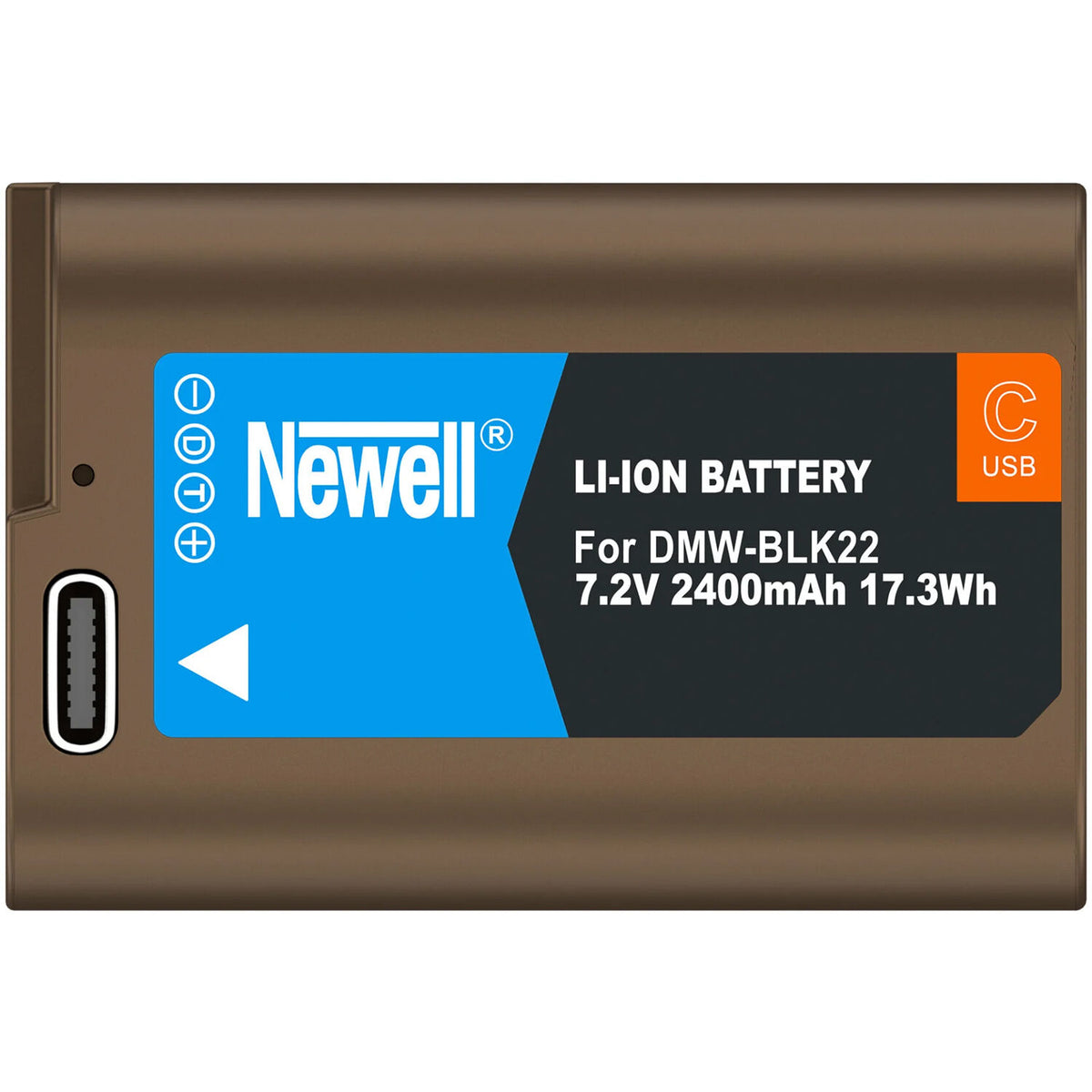 Batería Newell DMW-BLK22 USB-C Camera (2400mAh) - vista lateral