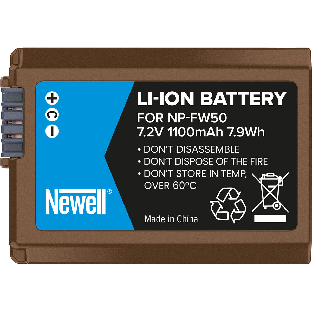 Batería Newell NP-FW50 USB-C (1100mAh) - vista trasera