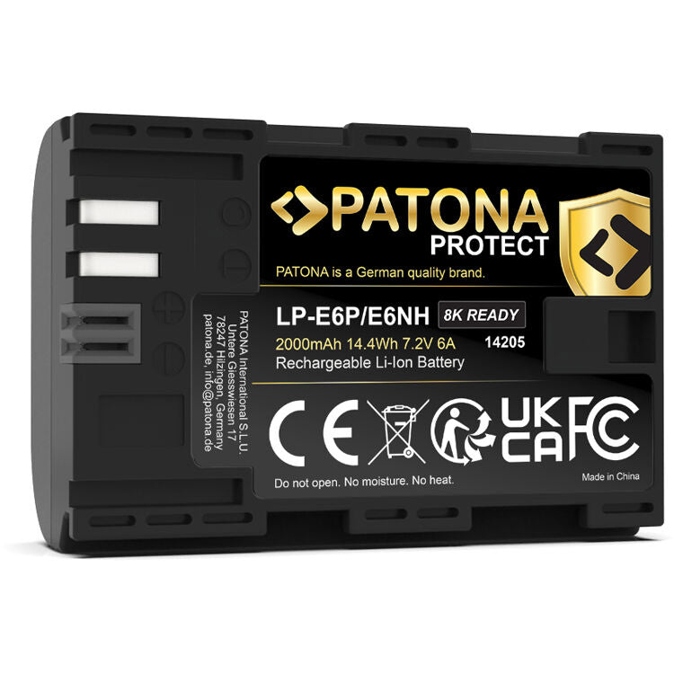 Batería PATONA Protect LP-E6P (2000mAh) - vista trasera